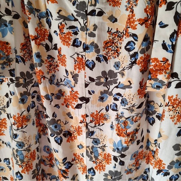 Floral Dress Overalls Wide legged Lightweight Jumpsuit XL - Picture 4 of 10